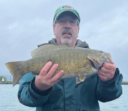 2024 Schultz Sportfishing Picture of a Captain Barry Schultz with a Big Smallmouth Bass