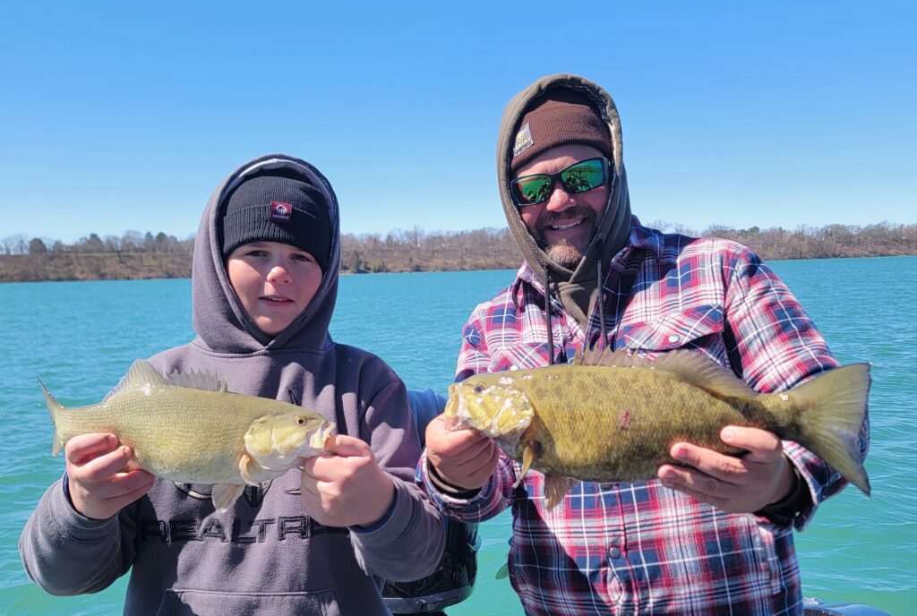 2024 Schultz Sportfishing Photo of a Niagara River Smallmouth Bass Double